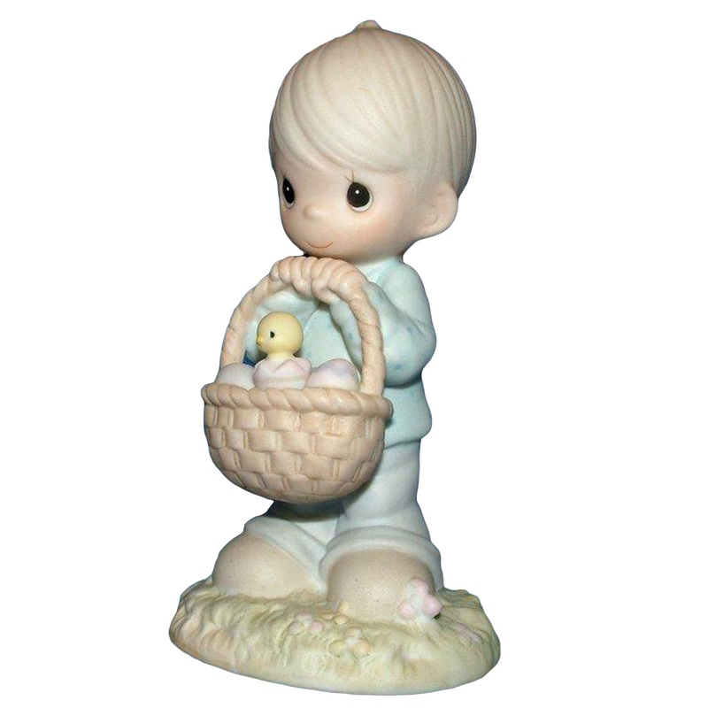 Precious Moments: 109924 Wishing You a Basket Full of Blessings | Boy