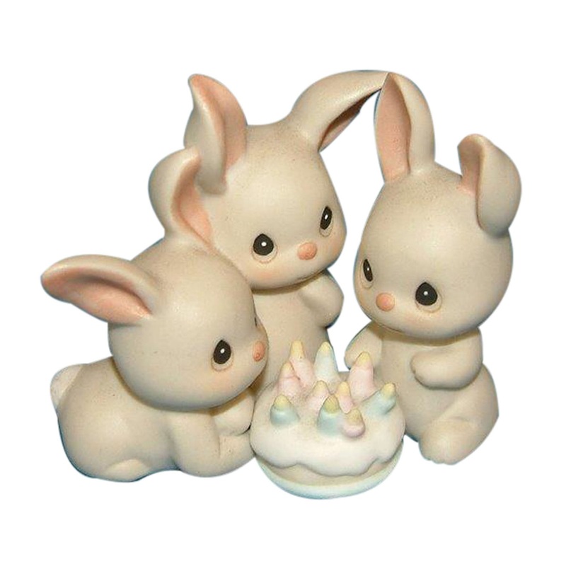 Precious Moments: 128686 Another Year And More Grey Hares