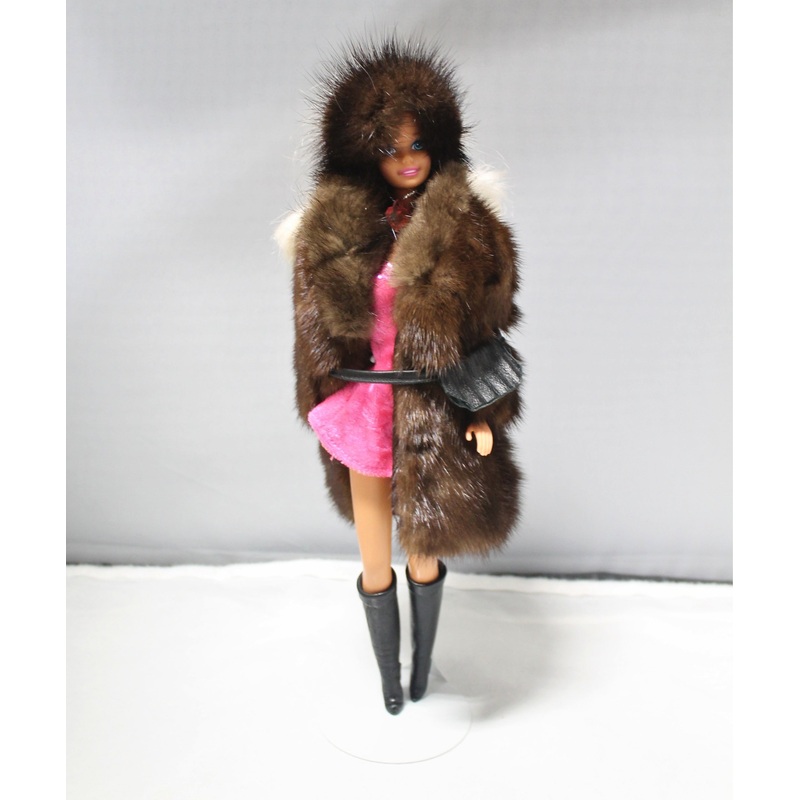 Twist N Turn Barbie with Mink Coat and Headband