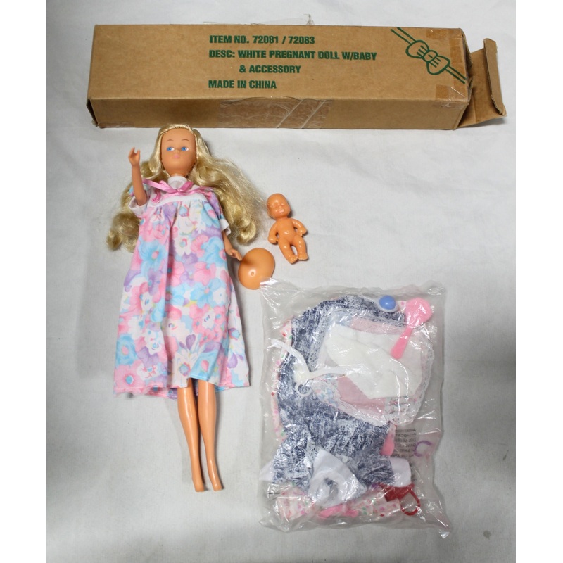 Pregnant Doll with Baby, Accessories, and Maternity Clothes
