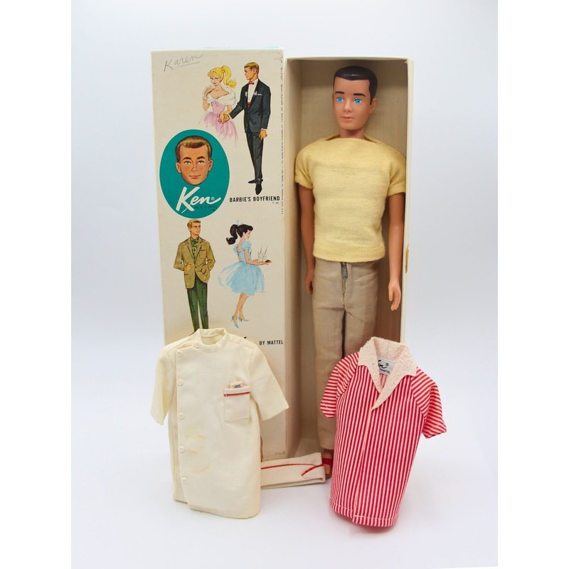 Vintage 1960's Ken Barbie 750 | Brunette Painted Hair| Fountain Boy