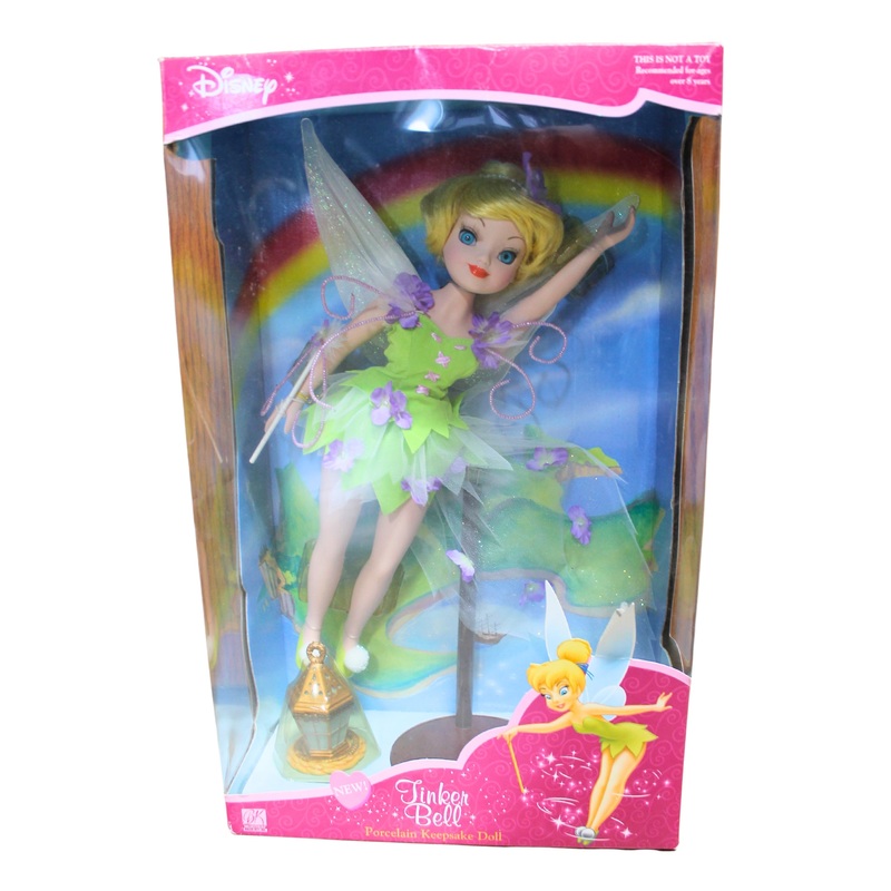 Brass Key | Tinker Bell Porcelain Keepsake Doll | Non-Mint Box