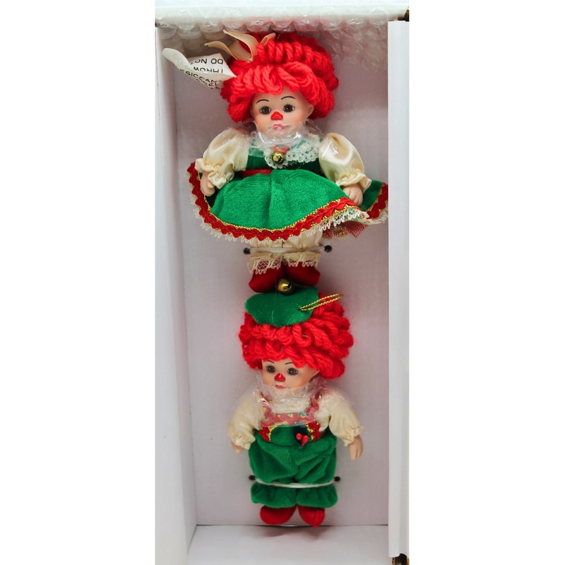 Knickerbocker | Lot of 2: Christmas Doll & Valentine Doll