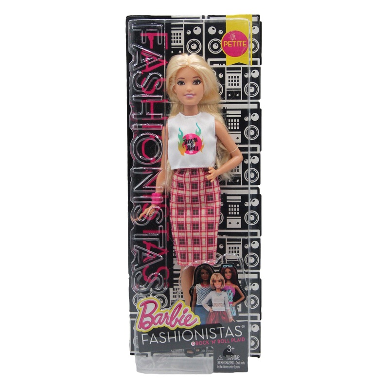 2015 Fashionistas #31 Rock 'N' Roll Plaid Petite Barbie (DPX67)