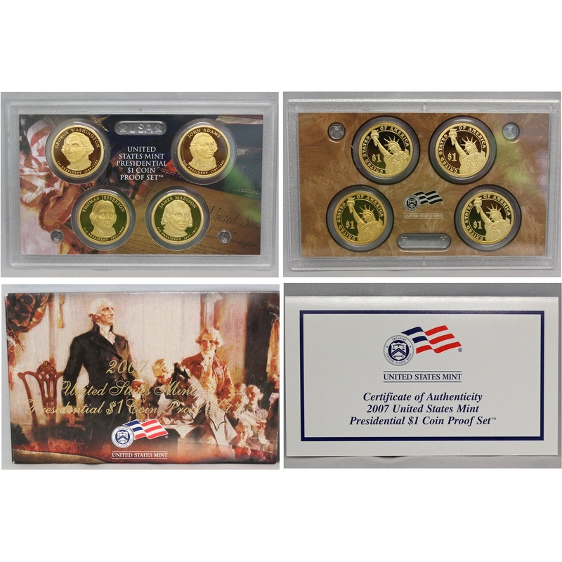 2007 Presidential Dollar Proof Set (OGP) 4 coins