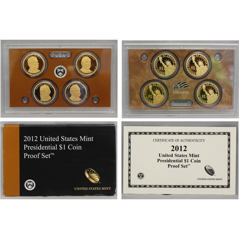 2012 Presidential Dollar Proof Set (OGP) 4 coins