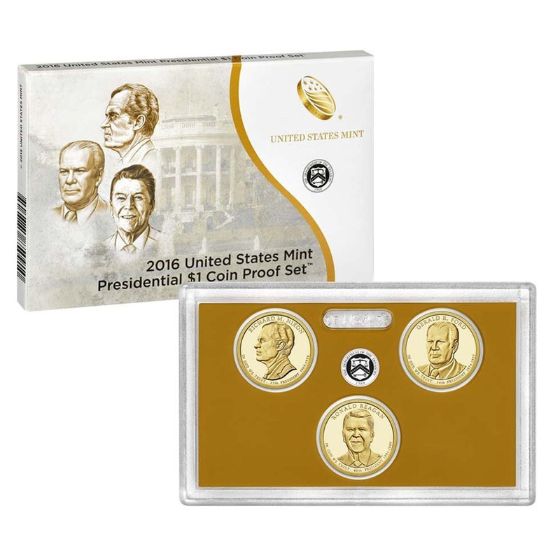 2016 Presidential Dollar Proof Set (OGP) 3 coins