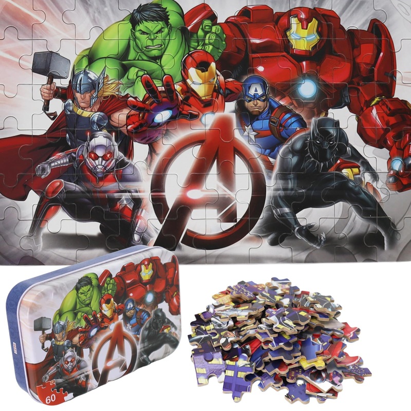 Jigsaw Puzzles For Kids Ages 4-8,60 Pieces Marvel Superhero Hulk Avengers Puzzle Toys For Children Girls And Boys,Learning Educa