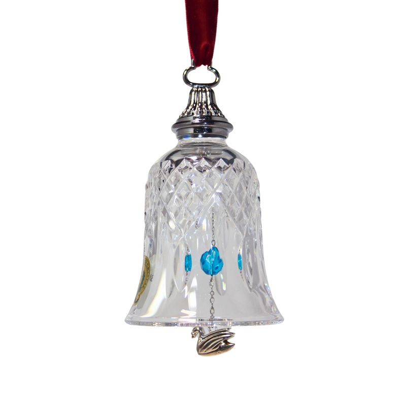 Waterford Crystal Bell: 7 Swans-A-Swimming, 2008 | 12 Days of Christmas