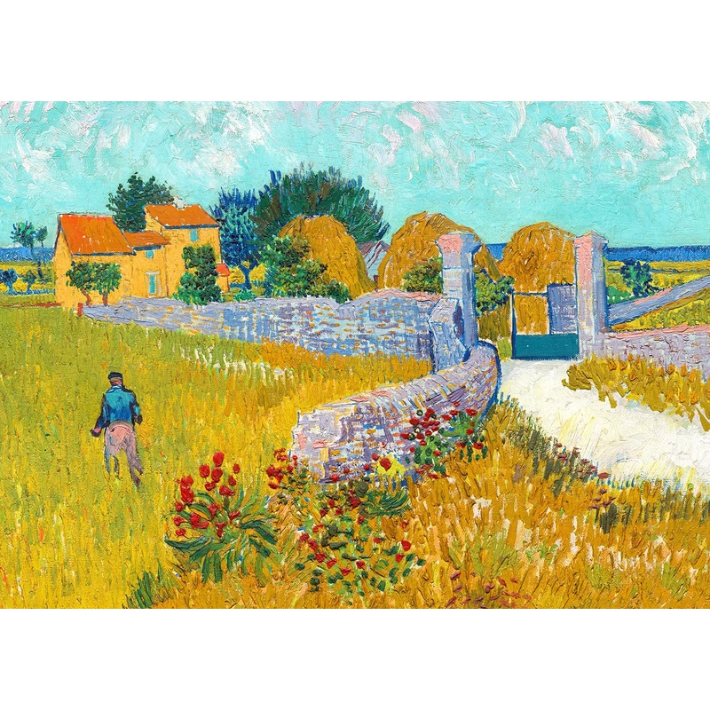 1000 Piece Puzzle For Adults Farmhouse In Provence Puzzles For Adults 1000 Piece Artwork By Vincent Van Gogh Jigsaw Puzzles 1000