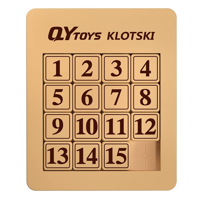 Bromocube Qy Magnetic Klotski Puzzle Sliding Block Game Jigsaw Puzzles Cube Fun Digital Puzzles Toys For Kids (4X4 Klotski 15-Di