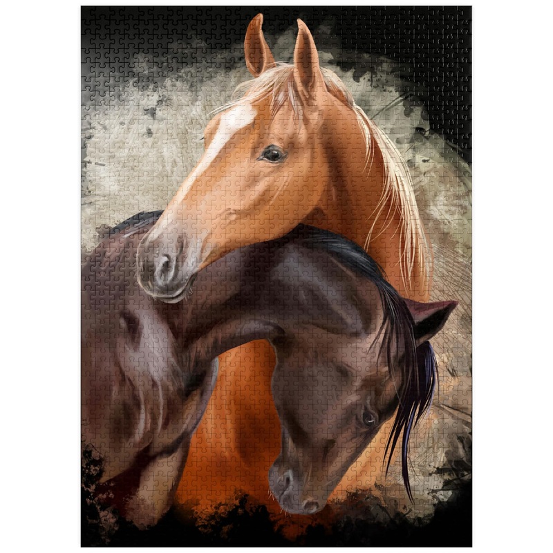 Mypuzzle Horse Hug - Premium 1000 Piece Jigsaw Puzzle - Made In Usa
