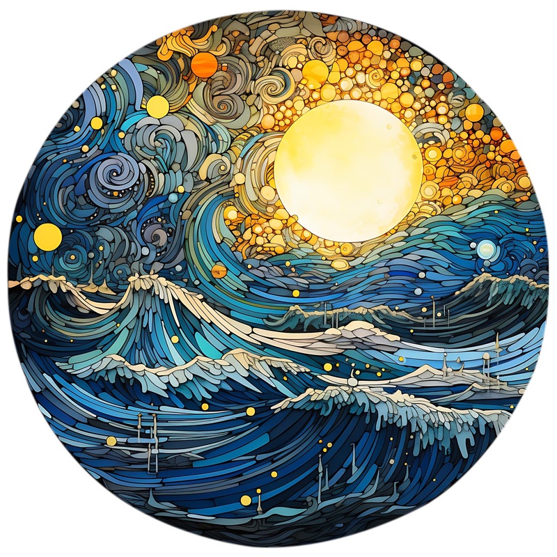 Artmaple 1000Pcs Jigsaw Puzzle For Adults Challenging Puzzle Perfect For Game Nights (Ocean Wave)