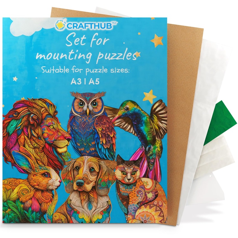 Crafthub Puzzle Saver, Wooden Jigsaw Puzzles Mounting Kit For Wall Art, Includes Adhesive Sheets To Stick Together Puzzle Pieces