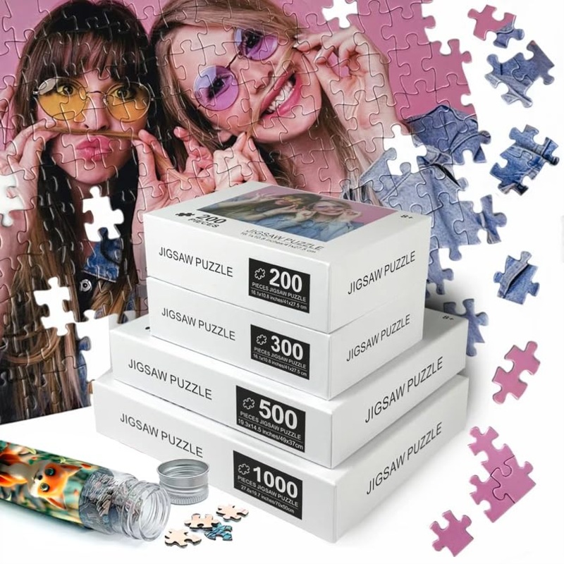 Custom Puzzles From Photos, Customized Picture Puzzle 200 Pieces, Personalized Photo Gifts For Birthday Anniversary Wedding Holi