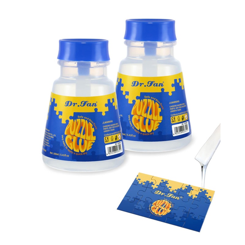 Dr.Fan Puzzle Glue Suitable For Paper And Wood Jigsaw Puzzle Protector, Quick Dry For 1000/2000/3000/4500/5000 Pieces Puzzle, Cl