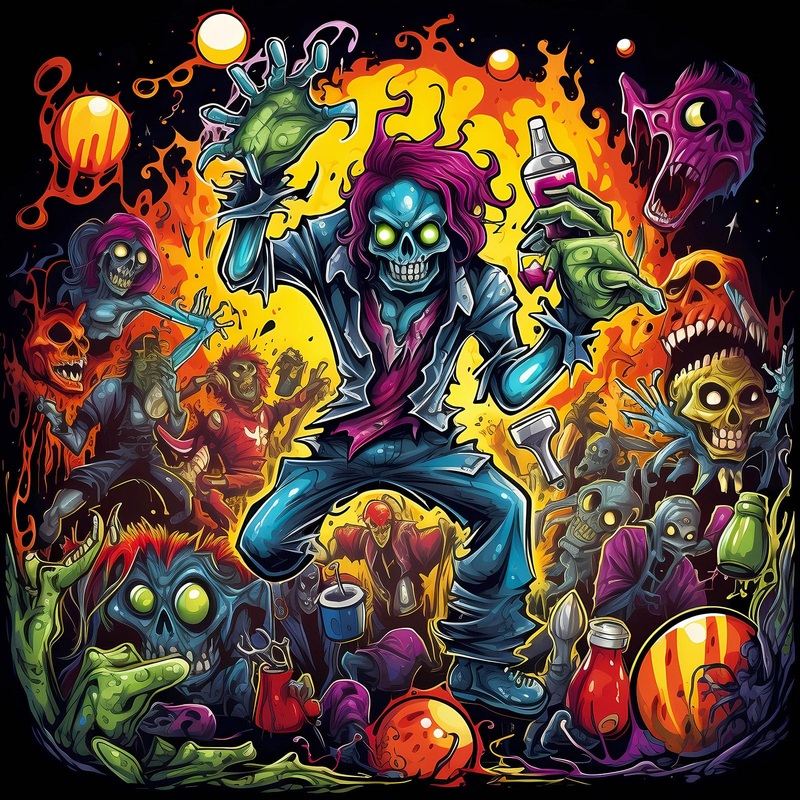 Halloween Jigsaw Puzzles For Adults 1024 Pieces, Puzzles Challenging Nightmare, Horror Vampire Party Puzzles, Great Birthday Hol