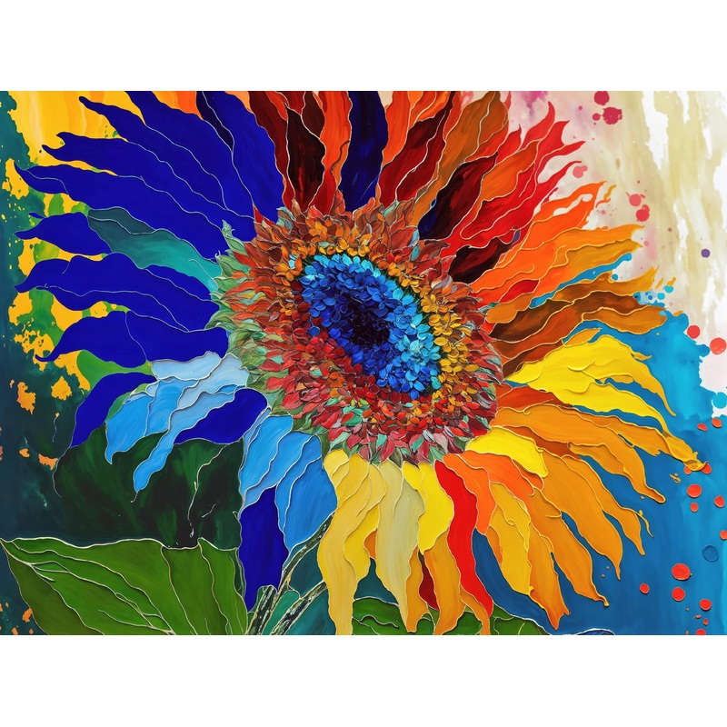 Lucky Puzzles 'Sunflower Radiance' | 500 Piece Jigsaw Puzzle For Adults | Colorful Flower Artwork | Challenging And Fun Activity