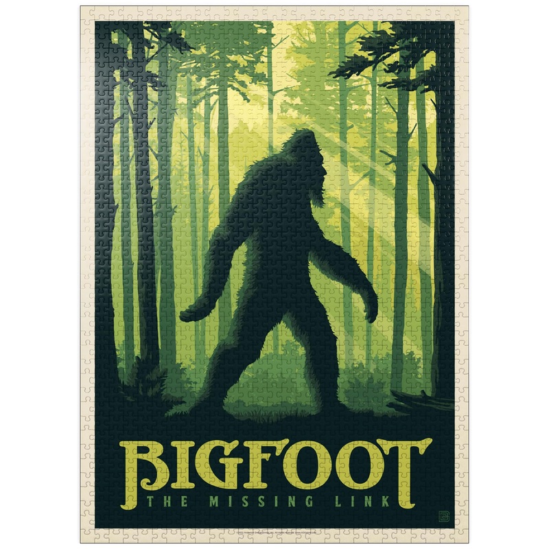 Mypuzzle Bigfoot: The Missing Link, Vintage Poster - Premium 1000 Piece Jigsaw Puzzle For Adults