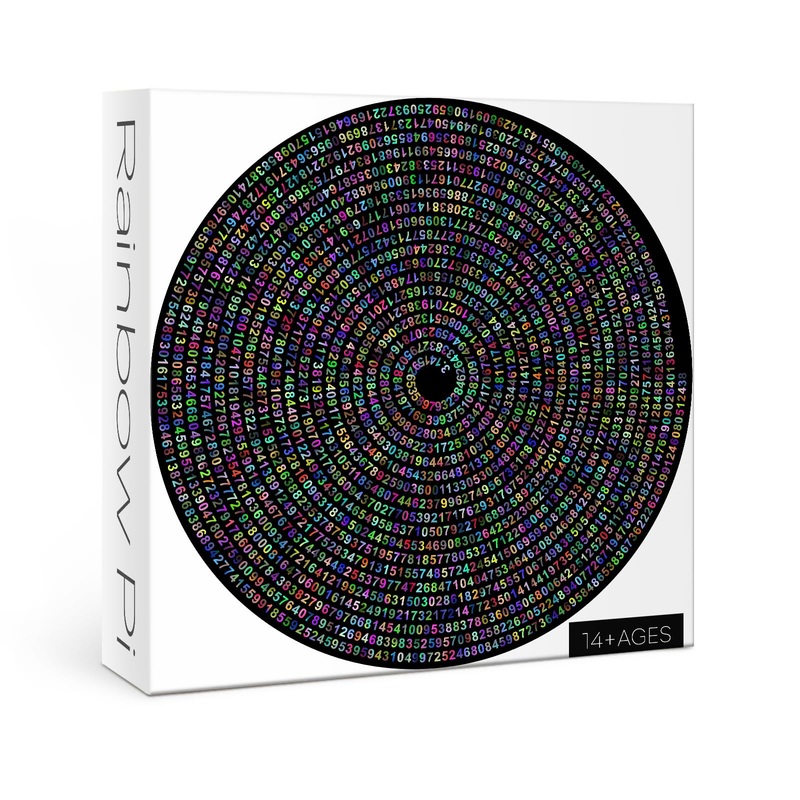 Pi P Day Puzzle For Adults 1000 Pieces, Round Rainbow Jigsaw Puzzle, Hard Impossible Puzzle By Number