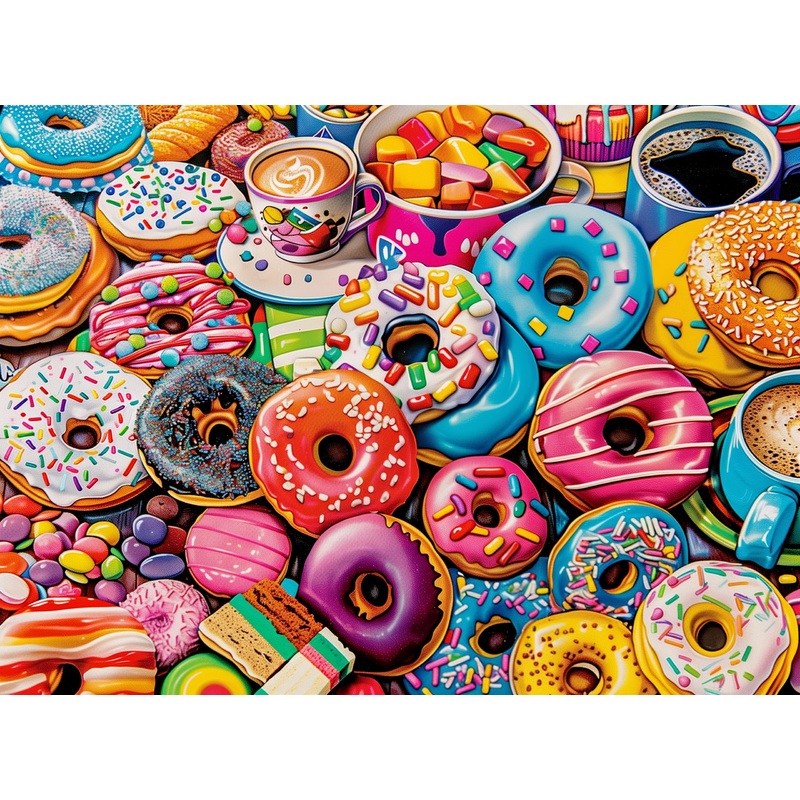 Puzzles For Adults 1000 Pieces,Family Puzzle Game Toy Puzzle,Donuts Family Puzzle - Puzzle Gift (Donut - A)