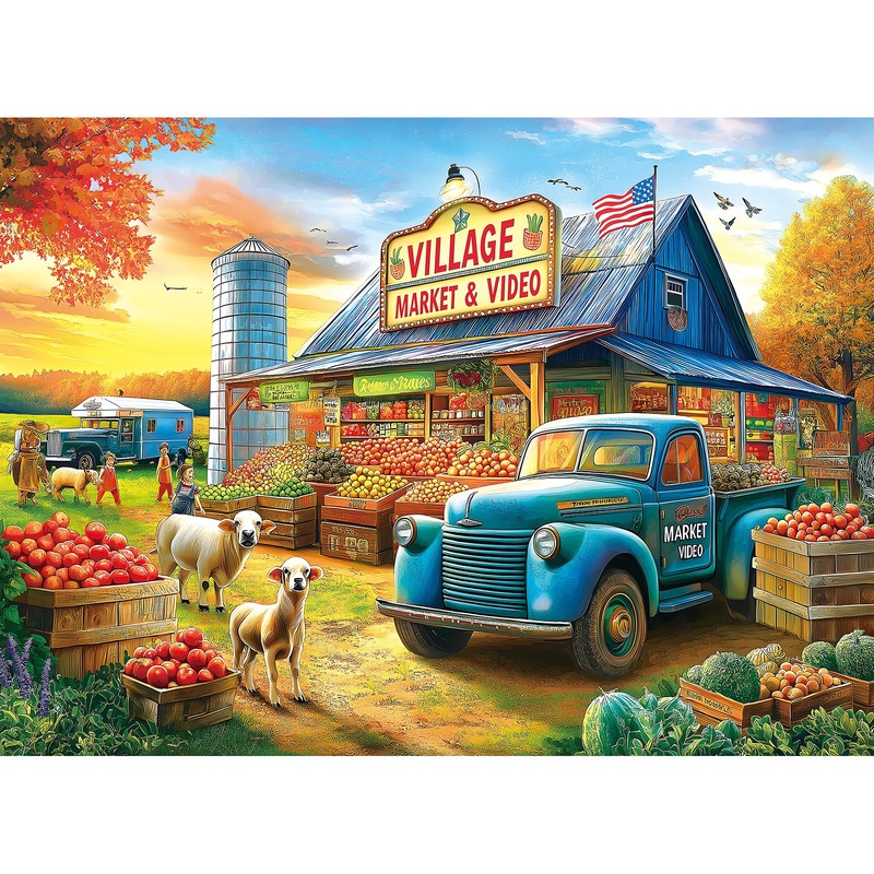 Puzzles For Adults 500 Pieces Village Market Jigsaw Puzzles For Adults Colorful Fruits Vegetables 500 Piece Puzzles Family Chall