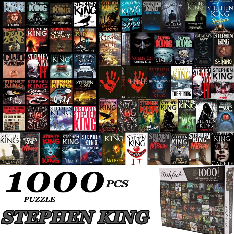 Stephen King Horror Novel Jigsaw Puzzles For Adults 1000 Piece 27.6  19.7Inch Large Difficult Challenging Familiy Stress Relieve
