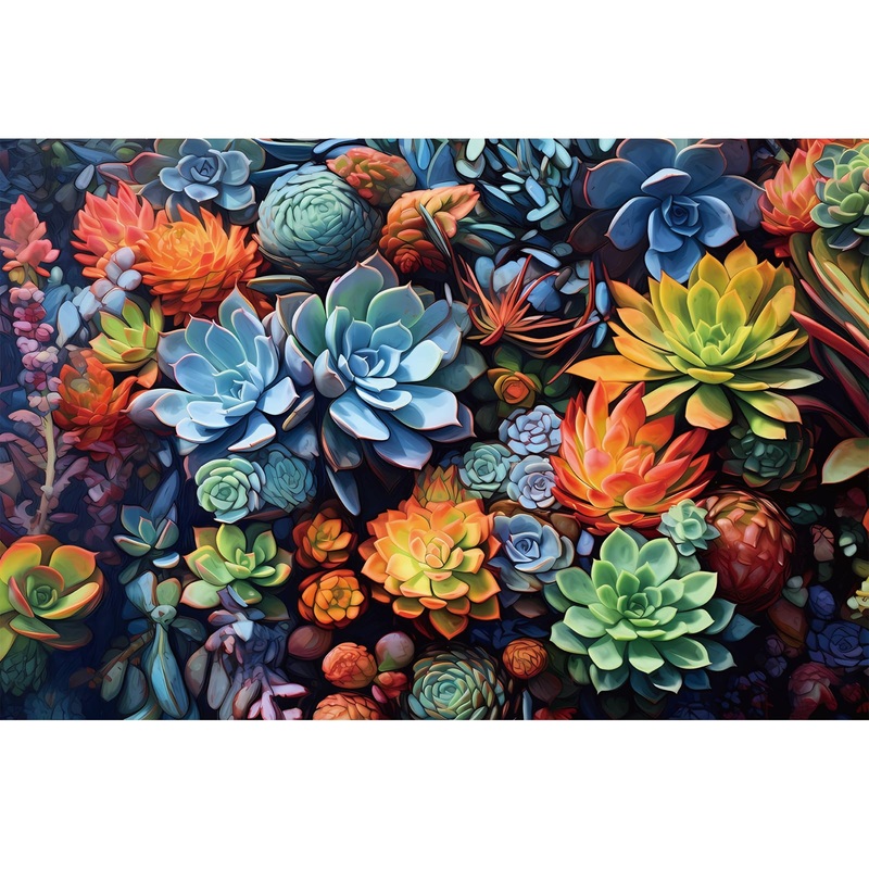 500 Piece Puzzle For Adults-Succulent Plant Puzzle| Recycled Cardboard Jigsaw Puzzles 500 Pieces | Challenging Family Activity G