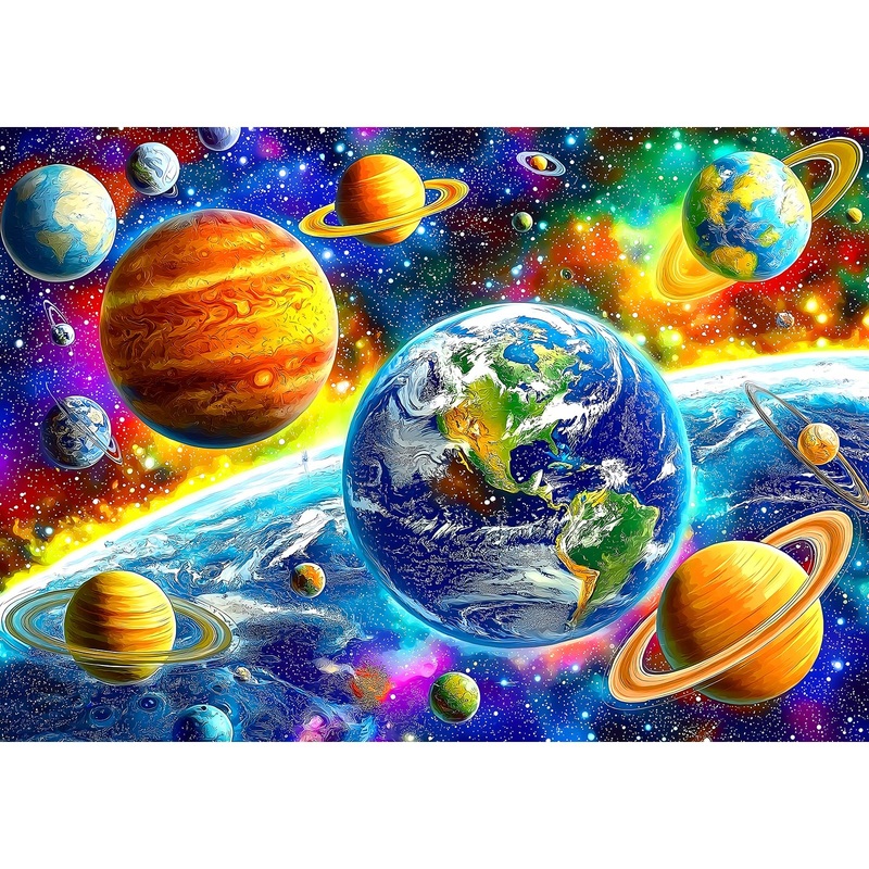 500 Piece Puzzles For Adults Space Jigsaw Puzzles For Adults Solar System Jigsaw Puzzles 500 Pieces Challenging Family Puzzle Fo