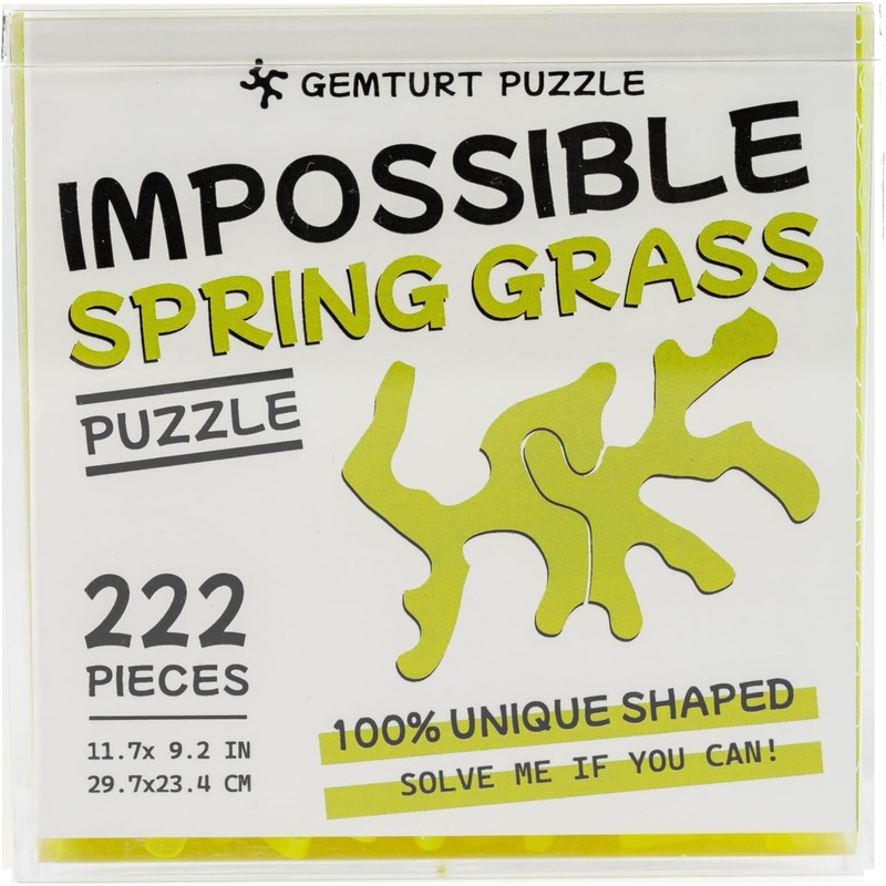 Gemturt Impossible - Unique Jigsaw Puzzle - Transparent Acrylic 240 Pieces Non-Repeat Shape - Difficult Puzzle For Adults - Clea