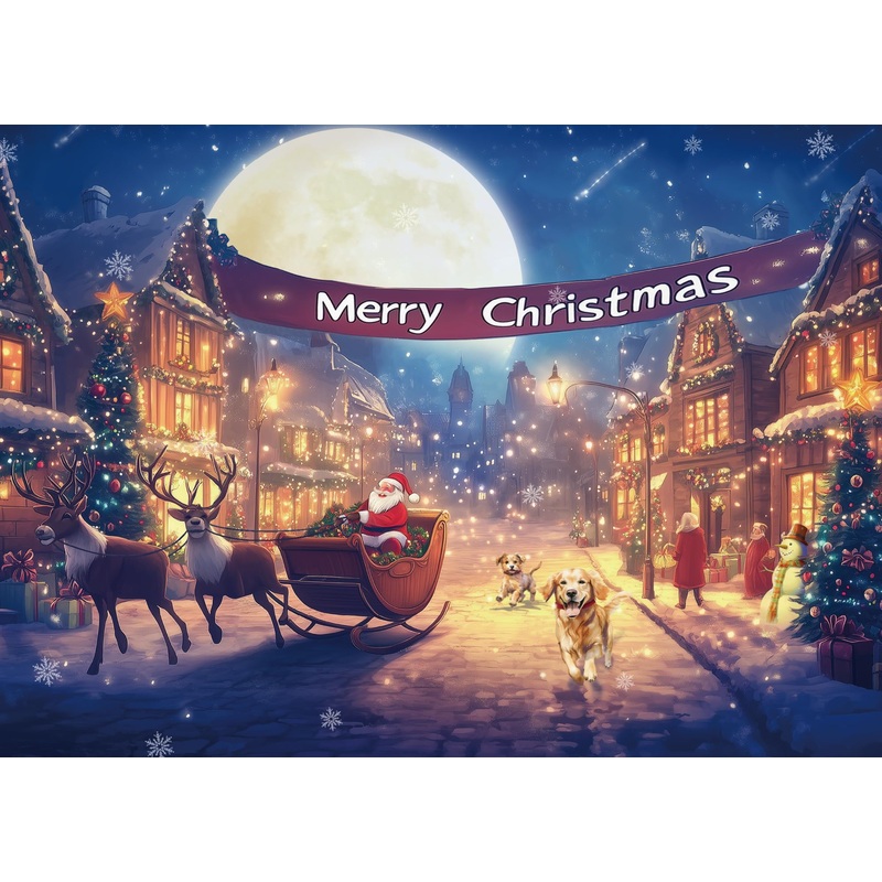 Hiwhy Christmas Puzzle 1000 Pieces - Fun And Challenging Jigsaw Puzzles For Family Game, For Family Bonding (Christmas Night Sce