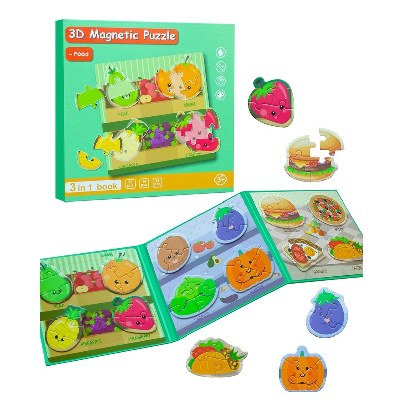 Magnetic Puzzles For Toddlers 2-4, Travel Puzzles Games For Kids Ages 1-3, Activities Toy Jigsaw Puzzles Book For Boys & Girls 1