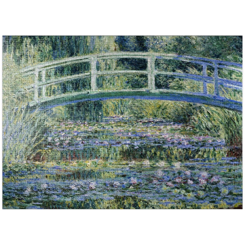 Mypuzzle Claude Monets Water Lilies And Japanese Bridge 1899 - Premium 1000 Piece Jigsaw Puzzle For Adults