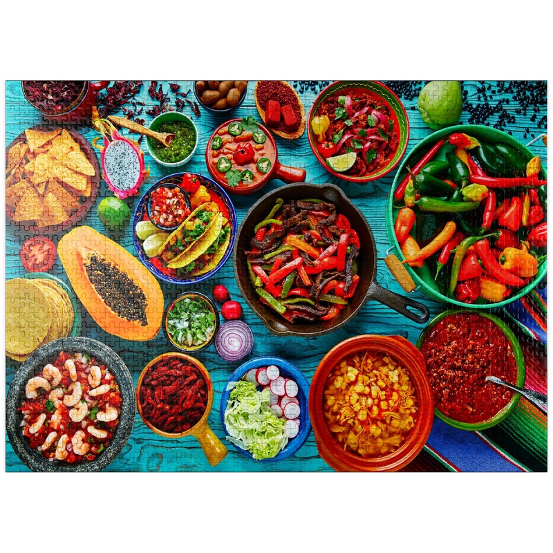 Mypuzzle Mexican Food - Premium 1000 Piece Jigsaw Puzzle - Made In Usa