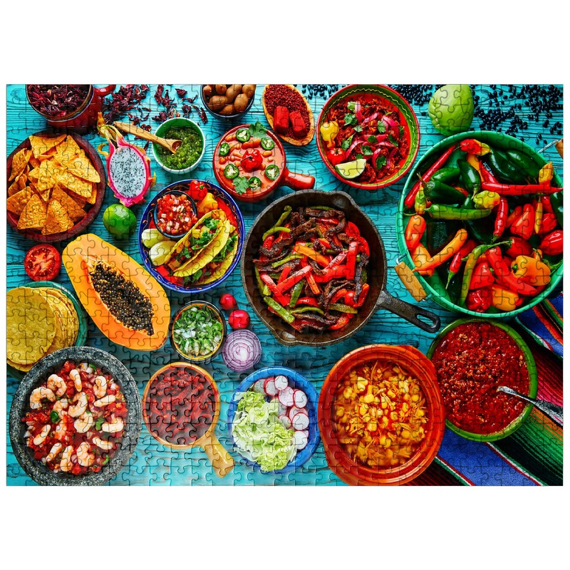 Mypuzzle Mexican Food - Premium 500 Piece Jigsaw Puzzle - Made In Usa