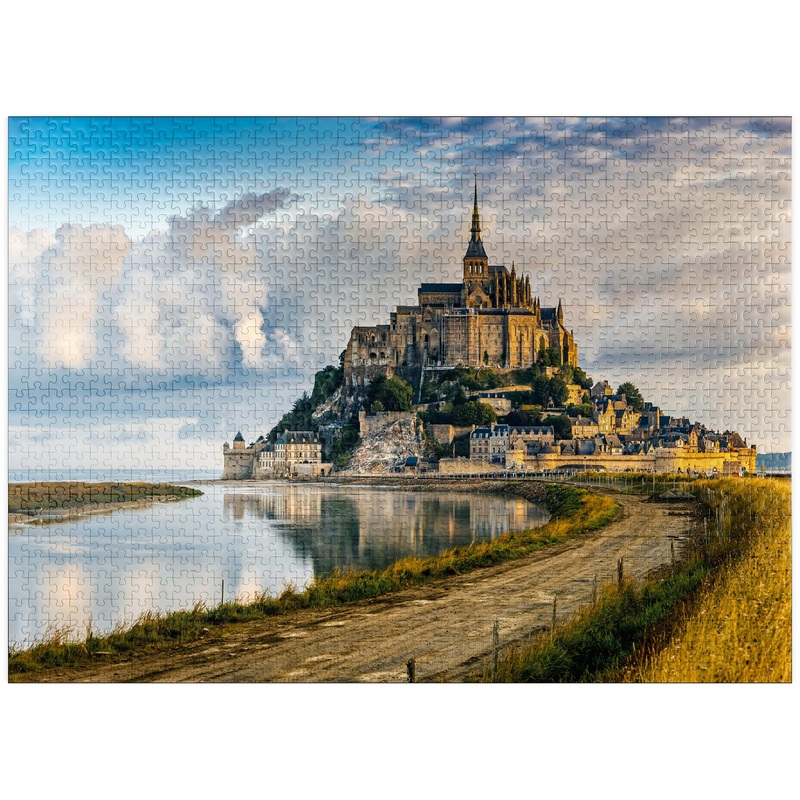 Mypuzzle Morning View Of Mont Saint-Michel France - Premium 1000 Piece Jigsaw Puzzle For Adults