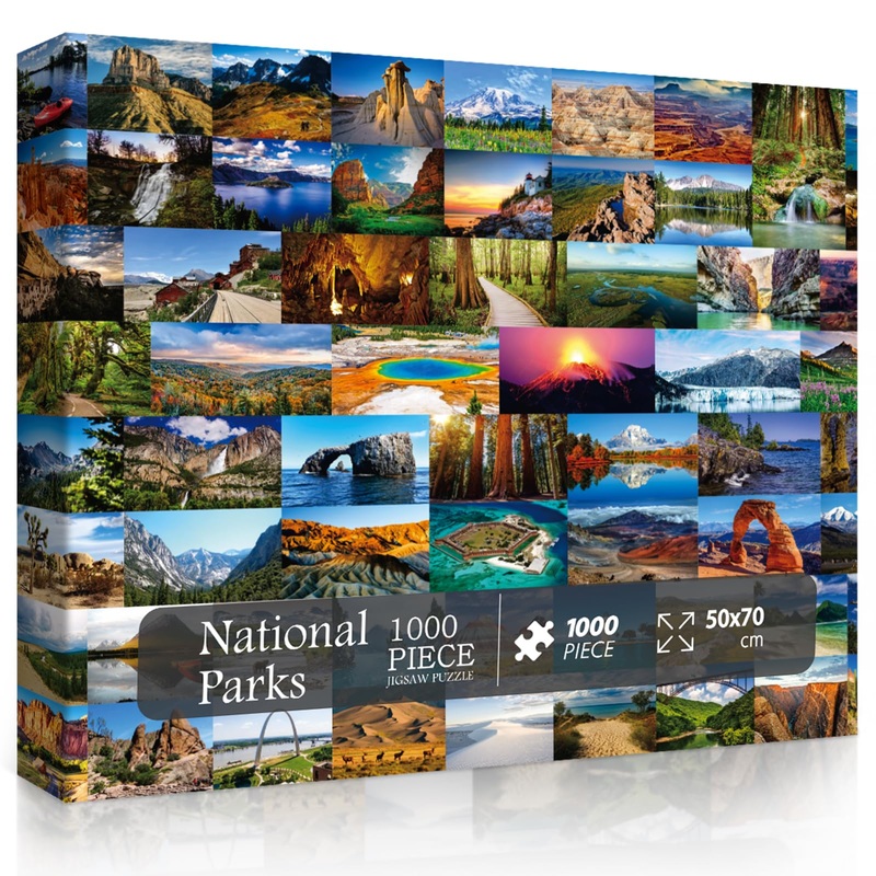 National Parks Puzzle For Adults 1000 Pieces, Landscape Nature Puzzle As National Parks Wall Decor, American Scenery Mountain Ji