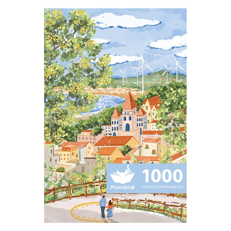 Puzzles For Adults 1000 Pieces, Momibook Jigsaw Puzzles Of Garden, Painting Image 75X50Cm(29.5''X19.7'') Toys & Game Puzzle, Whi