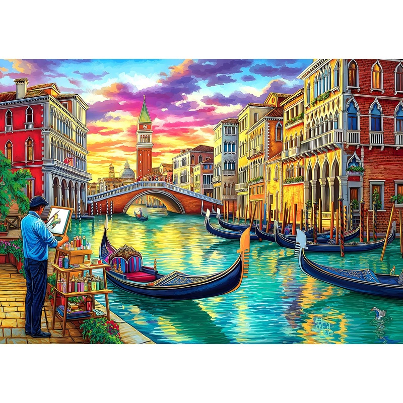 Venice Italy 1000 Piece Puzzle For Adults Travel Landscape Puzzles For Adults 1000 Pieces Water City Jigsaw Puzzles 1000 Pieces