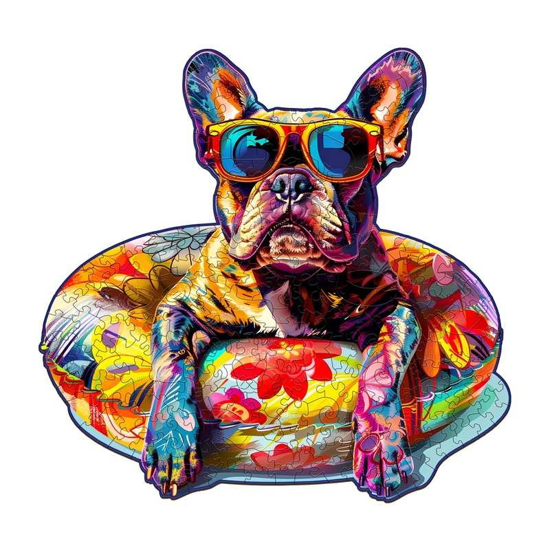 Wooden Dog Puzzles - Unique Shaped Wooden Jigsaw Puzzles For Adults And Kids - French Bulldog Wooden Puzzles - Christmas Birthda