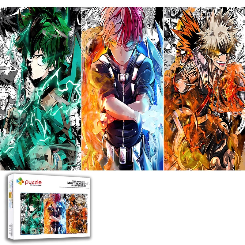Wsrxdmsn Anime Jigsaw Puzzles For Adults 1000 Pieces Wooden Collage Puzzle 29.5X20 In