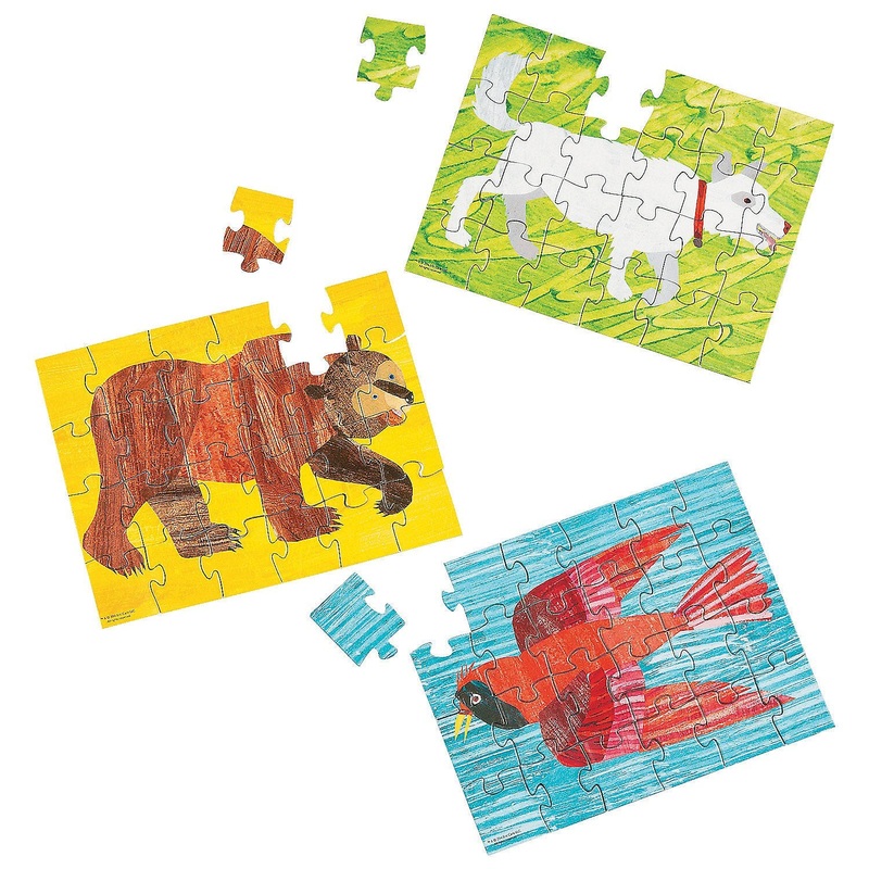 Fun Express - Brown Bear Puzzles For Birthday - Toys - Games - Puzzles - Birthday - 12 Pieces