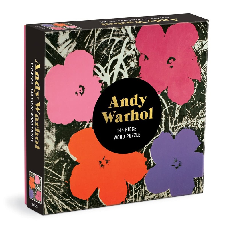 Galison Andy Warhol Flowers 144 Piece Wood Puzzle From Galison - Unique 144 Piece Wood Jigsaw Puzzle, Features The Iconic Floral