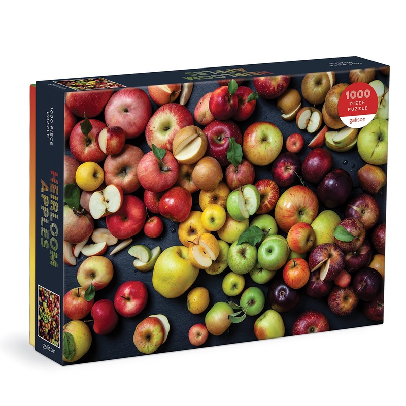 Galison Heirloom Apples 1000 Piece Puzzle From Galison - 27'' X 20'' Puzzle, Beautiful Art By Julie Seabrook Ream, Thick And Stu