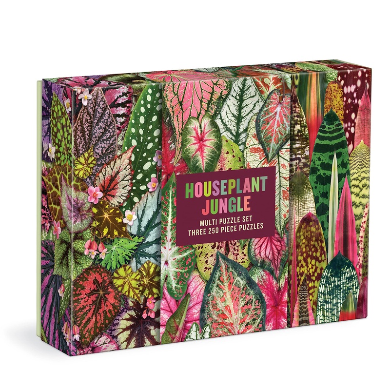 Galison Houseplant Jungle Multi Puzzle Set From Galison - Includes Three 250 Piece Puzzles Featuring Botanical Photographs From