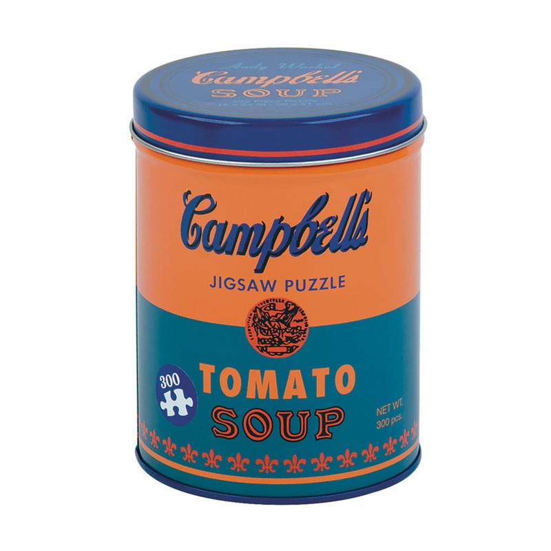 Galison Mudpuppy Andy Warhol Soup Can Orange Jigsaw Puzzle (300 Piece) Packaged In Soup Can Metal Can, Model:9780735353879