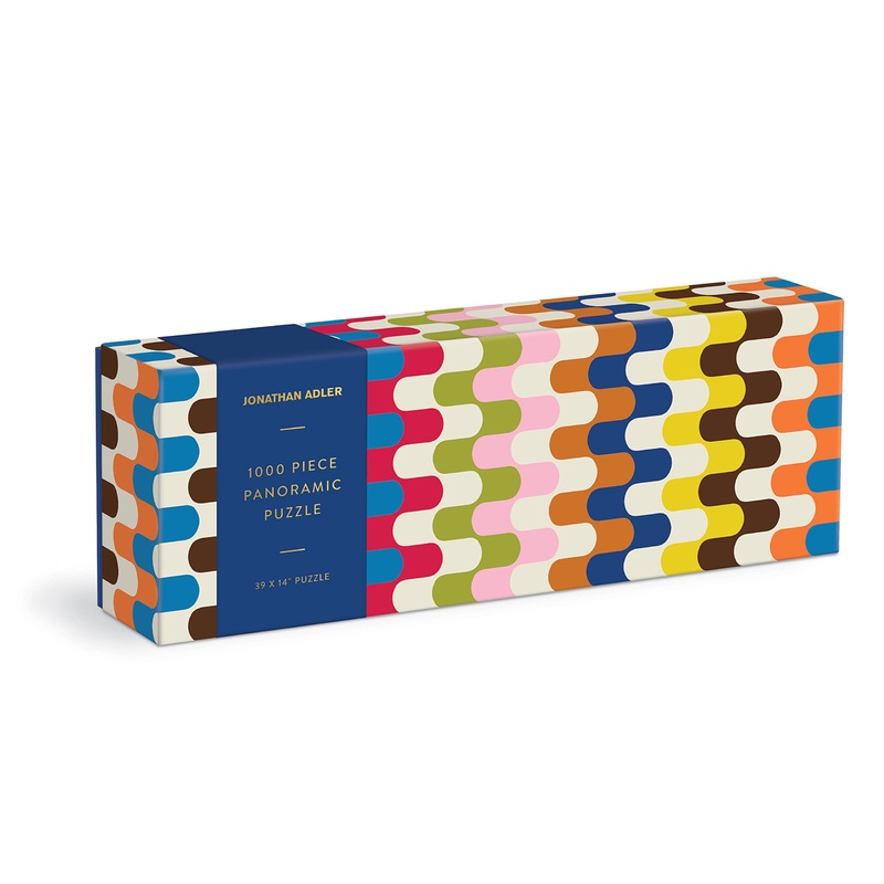 Jonathan Adler Bargello 1000 Piece Panoramic Puzzle From Galison - 39'' X 14'' Landscape Puzzle, Chic And Modern Design, Thick &