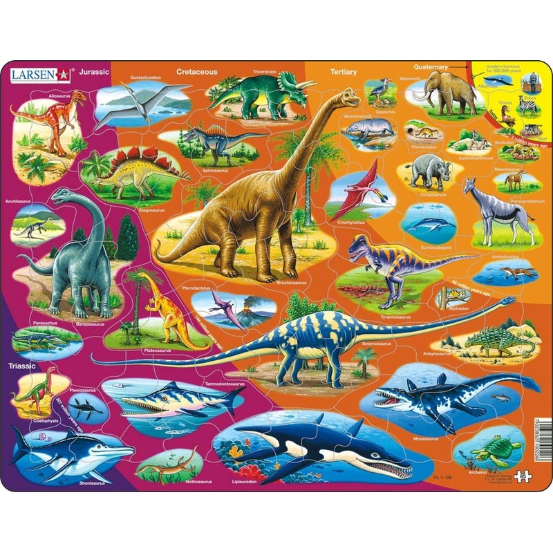Larsen Puzzles Nature History 85 Piece Children'S Educational Jigsaw Puzzle