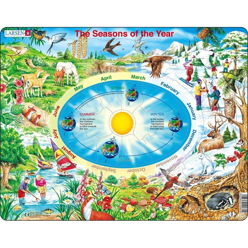 Larsen Puzzles Seasons Of The Year 44 Piece Children'S Educational Jigsaw Puzzle