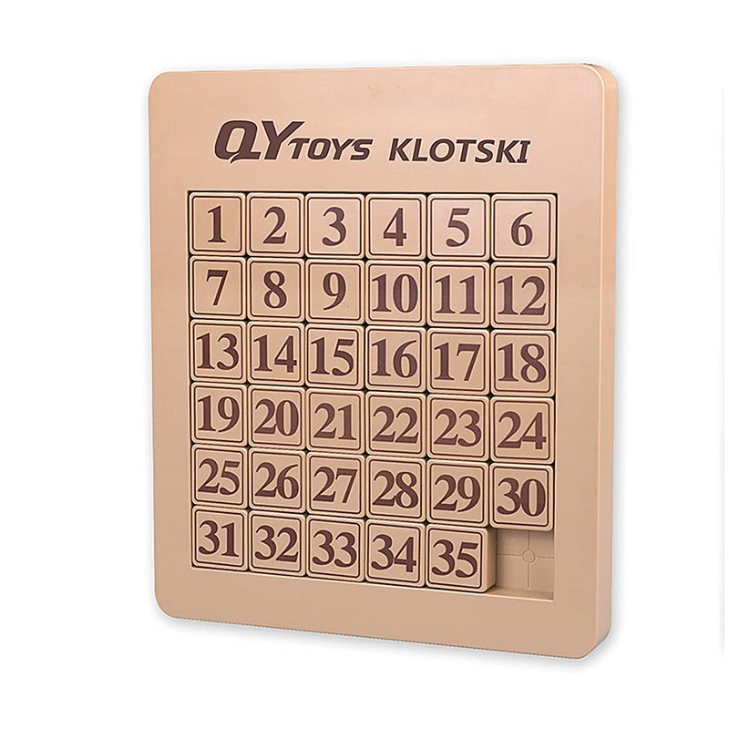 Liangcuber Qy Toys 6X6 Klotski Puzzle Magnetic Sliding Number Puzzle Abs Brain Teasers Toy Tangram Jigsaw Intelligence (35-Digit